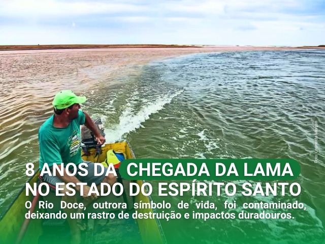 08 años de la llegada del lodo Samarco/Vale/BHP a Espírito Santo