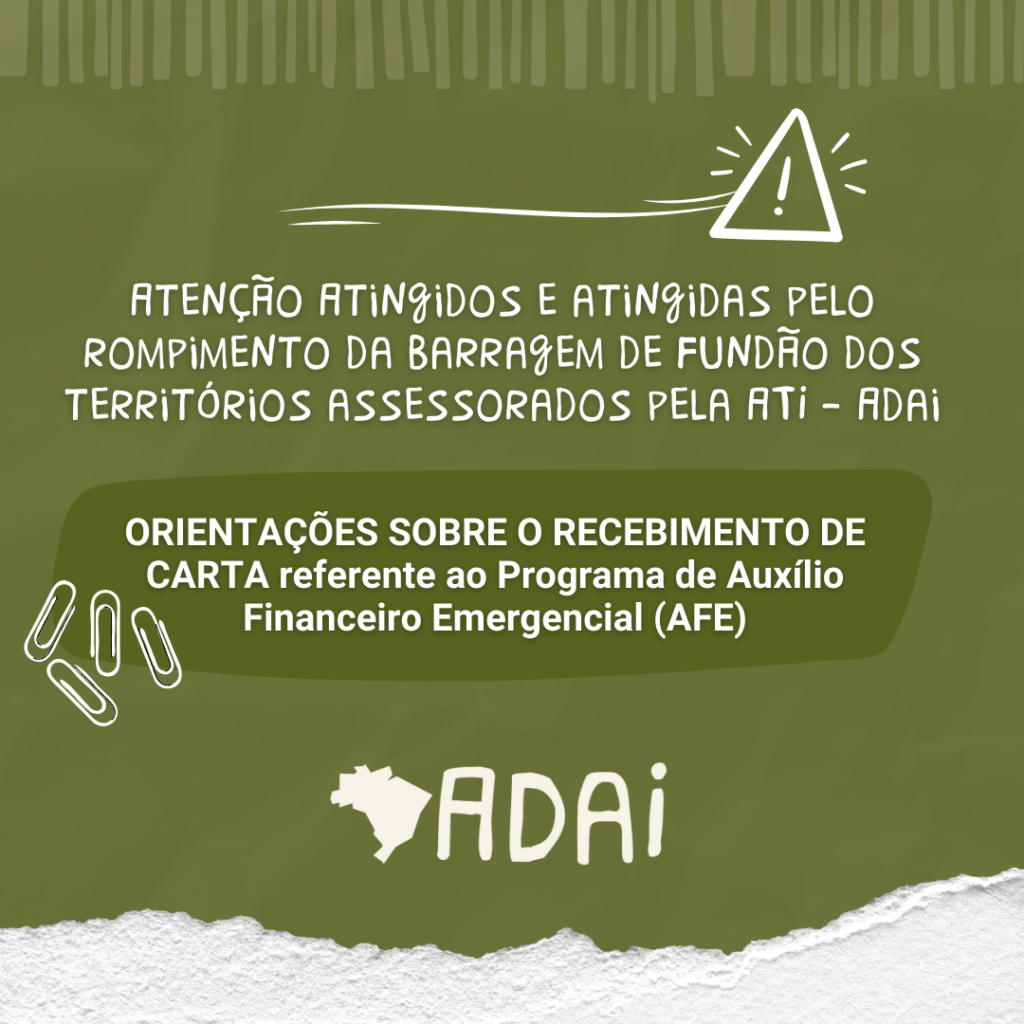 Orientações sobre o recebimento de Carta referente ao Programa de Auxílio Financeiro Emergencial (AFE)